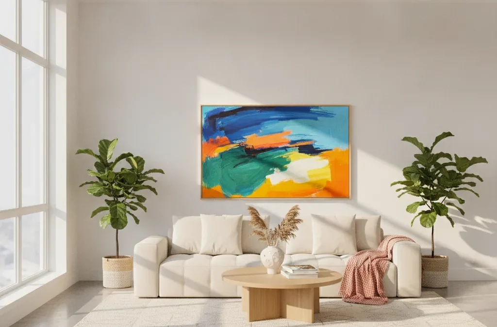 Décoration salon tableau abstrait | guide complet